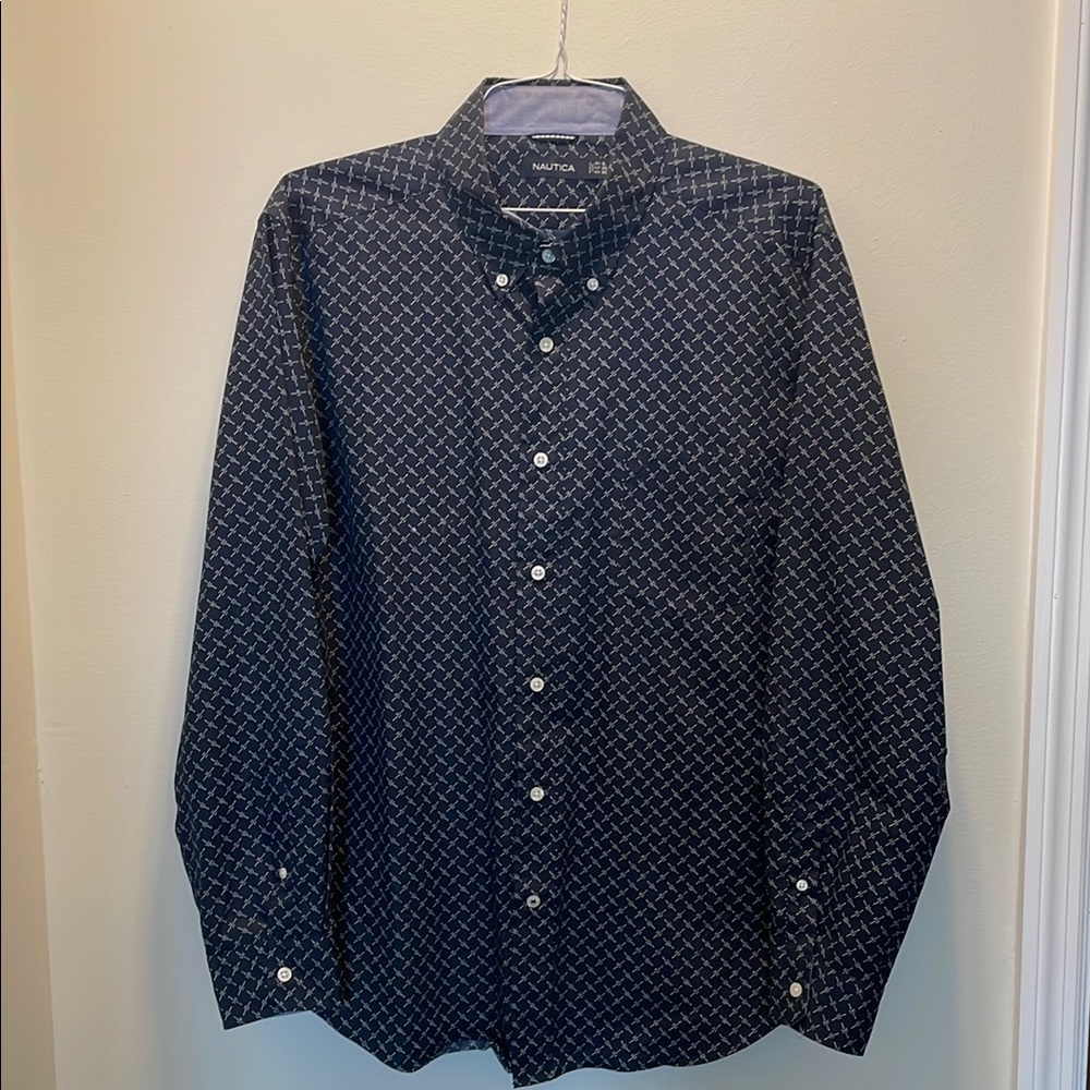 Nautica Men's Navy Button-Down Shirt